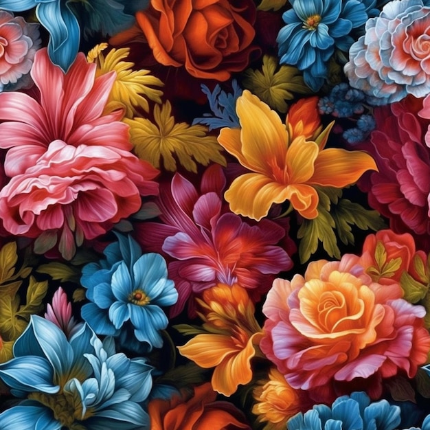 Kolorowa tapeta w kwiaty z napisem „tapeta w kwiaty”
