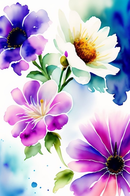 Kolorowa tapeta z napisem „niebieski kwiat”