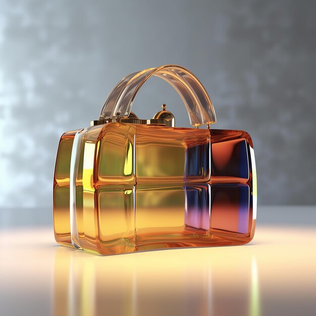 Kolorowa torebka w kształcie prostokąta z torebki damskiej obraz sztuki generowanej przez sztuczną inteligencję