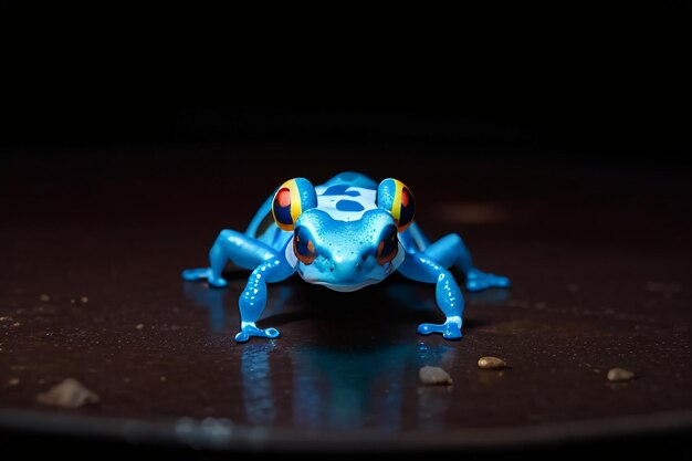 Kolorowa żaba trująca bardzo niebezpieczna dzika żaba tapeta zdjęcie tła
