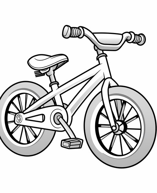 Zdjęcie kolorowanie dla dzieci pojazd wielkich oczu rowerów ciało może być podzielone na proste