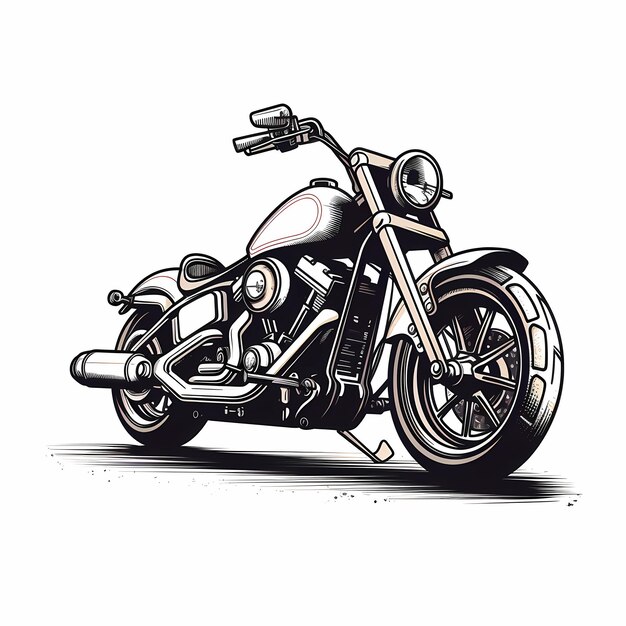 Zdjęcie kolorowanie vector line art of harley motorcycle z pełnym ciałem czaszki jeźdźca