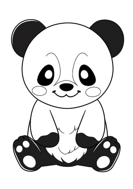 kolorowanka urocza panda na papierze A4