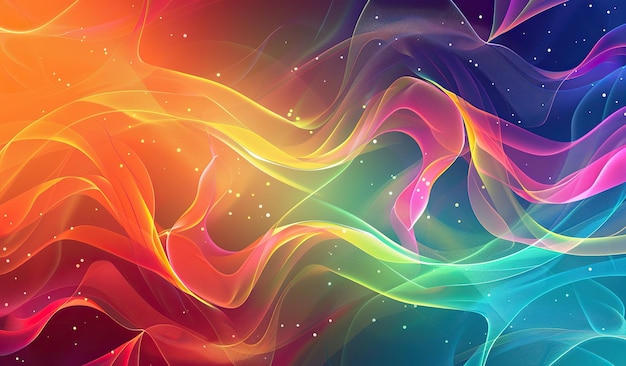 Kolorowe abstrakcyjne fale cyfrowe tło z żywym gradientem