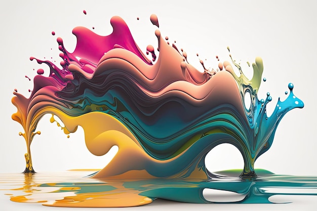 Kolorowe abstrakcyjne fale płynnego ruchu przepływu eksplozji