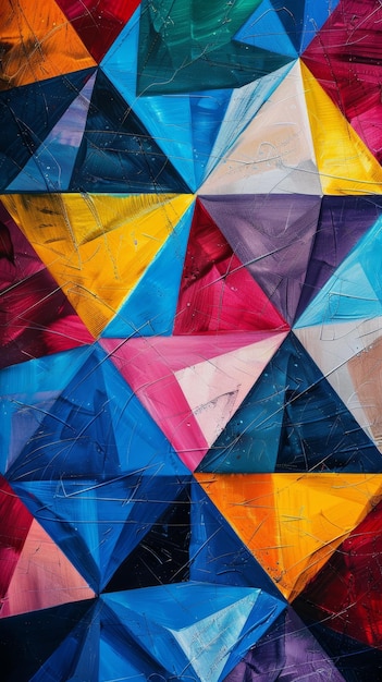 Kolorowe abstrakcyjne geometryczne malarstwo