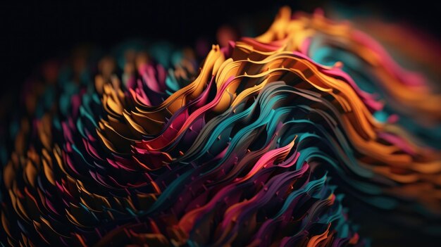 Zdjęcie kolorowe abstrakcyjne ilustracje tła z abstrakcyjnymi kształtami 3d realistyczne