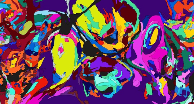Kolorowe abstrakcyjne płynne psychedeliczne tło Nowy Rok 2025