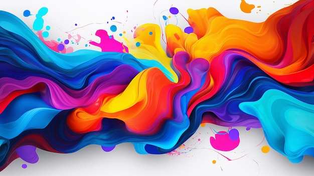 Kolorowe abstrakcyjne tło z neonowym kolorem pop generatywnym ai