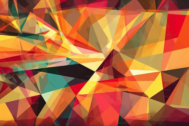 Kolorowe abstrakcyjne tło z trójkątnym wzorem.