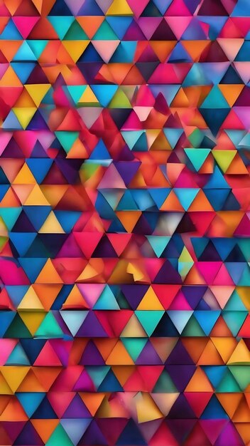 Kolorowe abstrakcyjne trójkątne tło z trójkątnym wzorem