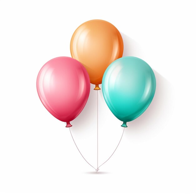 Zdjęcie kolorowe balony izolowane na białym tle