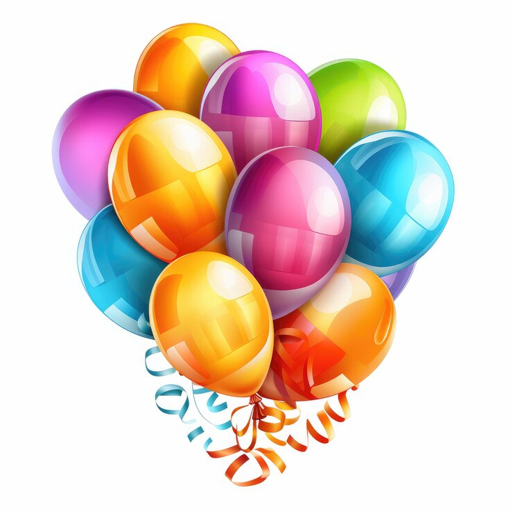 Zdjęcie kolorowe balony pływające w powietrzu