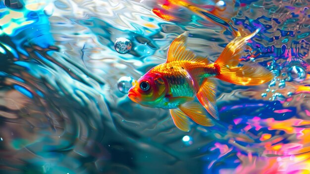 Zdjęcie kolorowe chińskie ryby