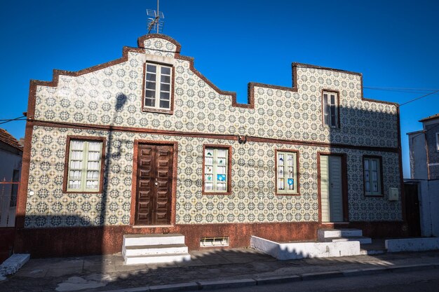 Kolorowe domy w Costa Nova Aveiro w Portugalii