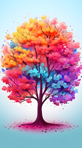 Kolorowe drzewo