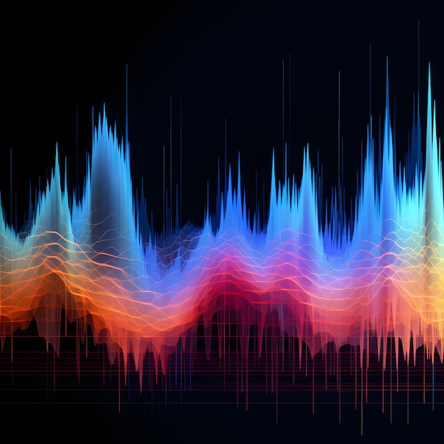 kolorowe fale dźwiękowe