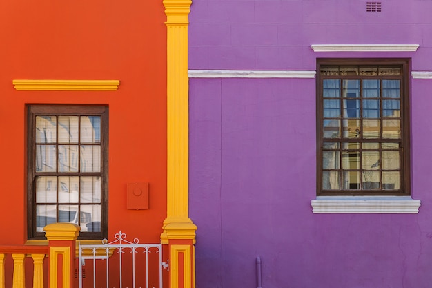 Kolorowe Fasady Starych Domów W Okolicy Bo Kaap, Kapsztad