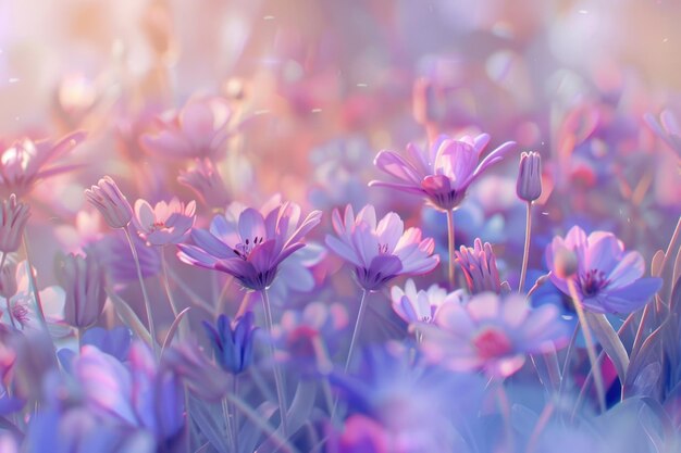 Kolorowe, filtrowane kwiaty, żywa i fascynująca sztuka kwiatowa