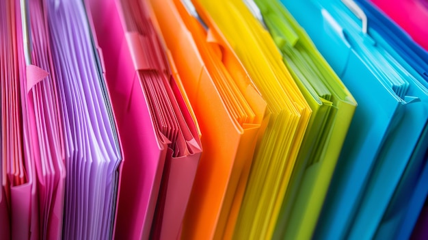 Kolorowe foldery portfelowe dla organizacji szkolnej