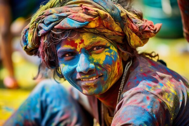 Kolorowe gulaal dla holi festiwalu kolorów pozdrowienia