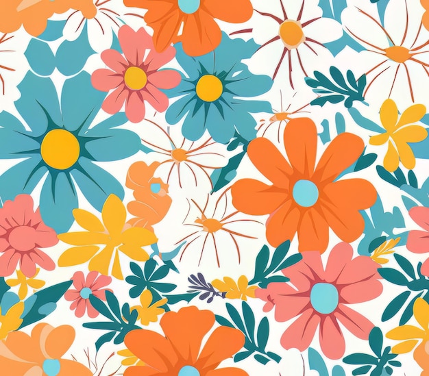 kolorowe ilustracje wektorowe kwiatów