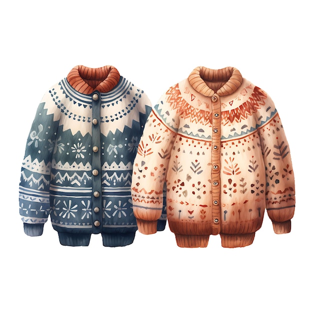 Kolorowe islandzkie sweterki z wełny Tricotowane zabawki z naturalnej wełny Kolory wełny Kreatywne tradycyjne przedmioty