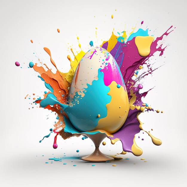 Kolorowe jajko Generative AI