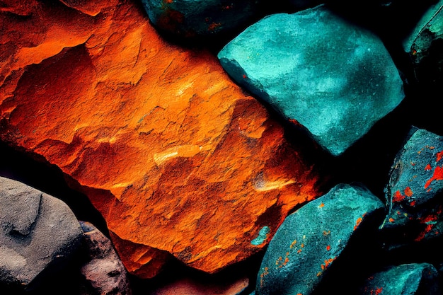 Kolorowe kamienne tło Generatywne AI