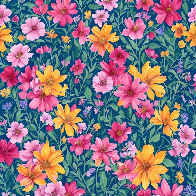 Kolorowe kwiaty w tle