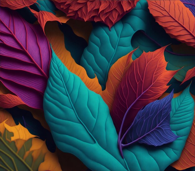 Kolorowe liście w tle