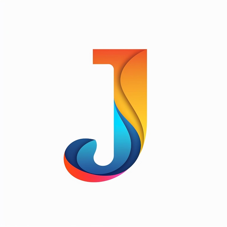 Zdjęcie kolorowe logo z literą j