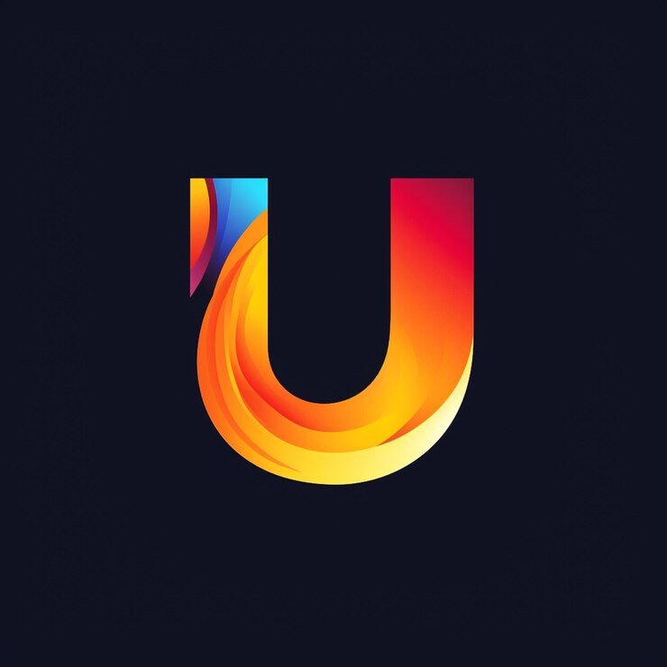 Zdjęcie kolorowe logo z słowem "u"