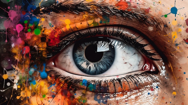 Kolorowe malowanie oczu stworzyło Generative AI
