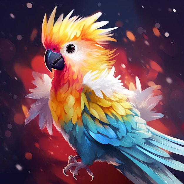 Kolorowe Parrot Artwork Parrot Vibrant color Parrot 3d Art Parrot Vector kolorowy