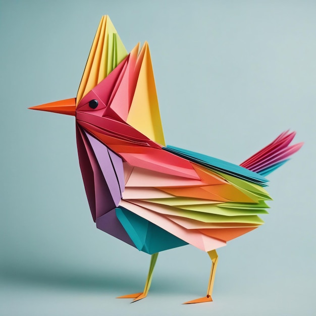 kolorowe ptasie origami