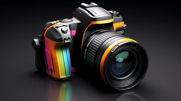Kolorowe renderowanie 3D lustrzanki CameraAi