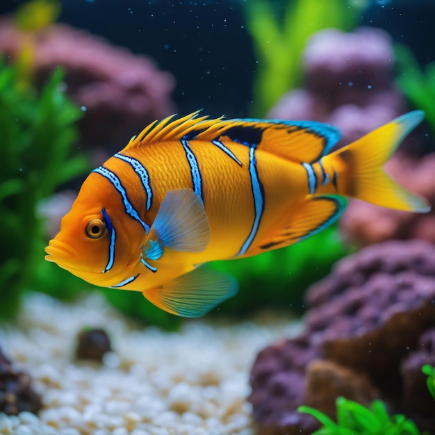 Kolorowe ryby w akwarium