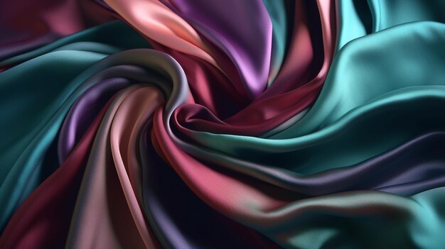 kolorowe tkaniny jedwabne tekstura tła z przypadkowym falistym wyglądem