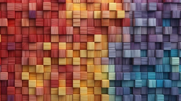 Kolorowe tło drewnianych bloków