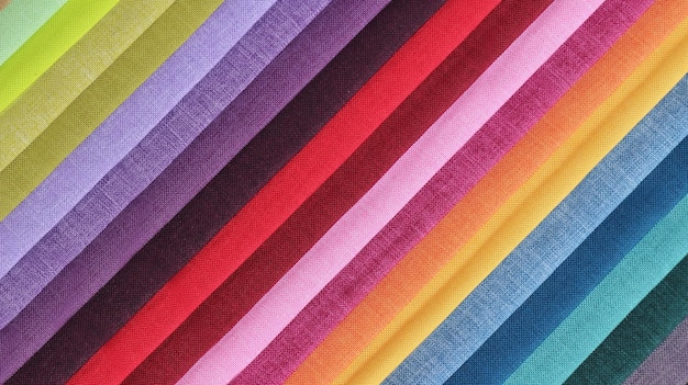 Zdjęcie kolorowe tło stos kolorowej tkaniny