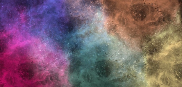 Kolorowe tło sztuki mgławicy galaktyki