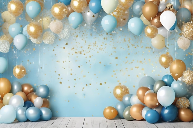 kolorowe tło urodziny strony z balonami baby shower wnętrza