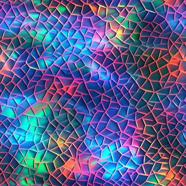 Kolorowe tło z wzorem generatywnych małych kwadratów ai