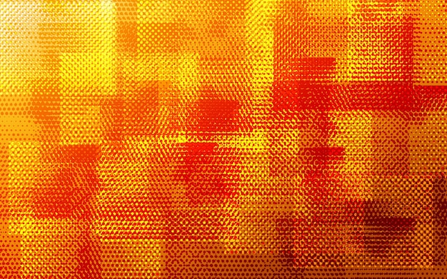 Kolorowe tło z wzorem kwadratów i linii w kolorze pomarańczowym i żółtym.