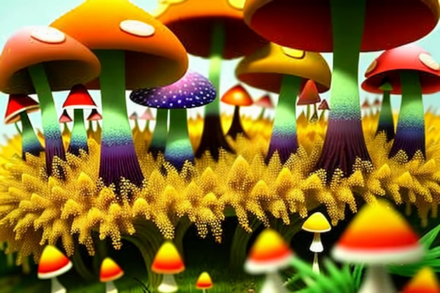 Kolorowe trujące grzyby tapety tło Fotografia HD nie jedz trujących grzybów