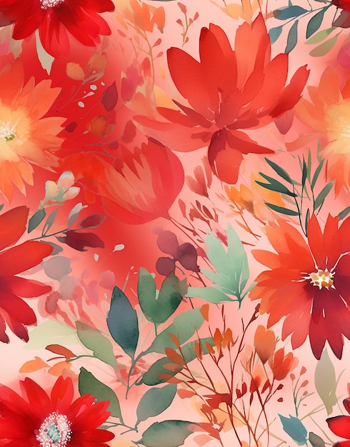 Kolorowe wzory kwiatów na tle