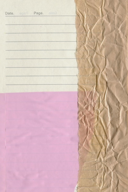 Kolorowe zbliżenie kolażu rozdartego papieru
