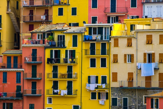 Kolorowi domy w Manarola, Cinque Terre, Włochy -