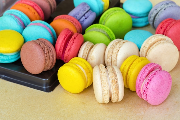 Kolorowi Słodcy Ciastek Macarons